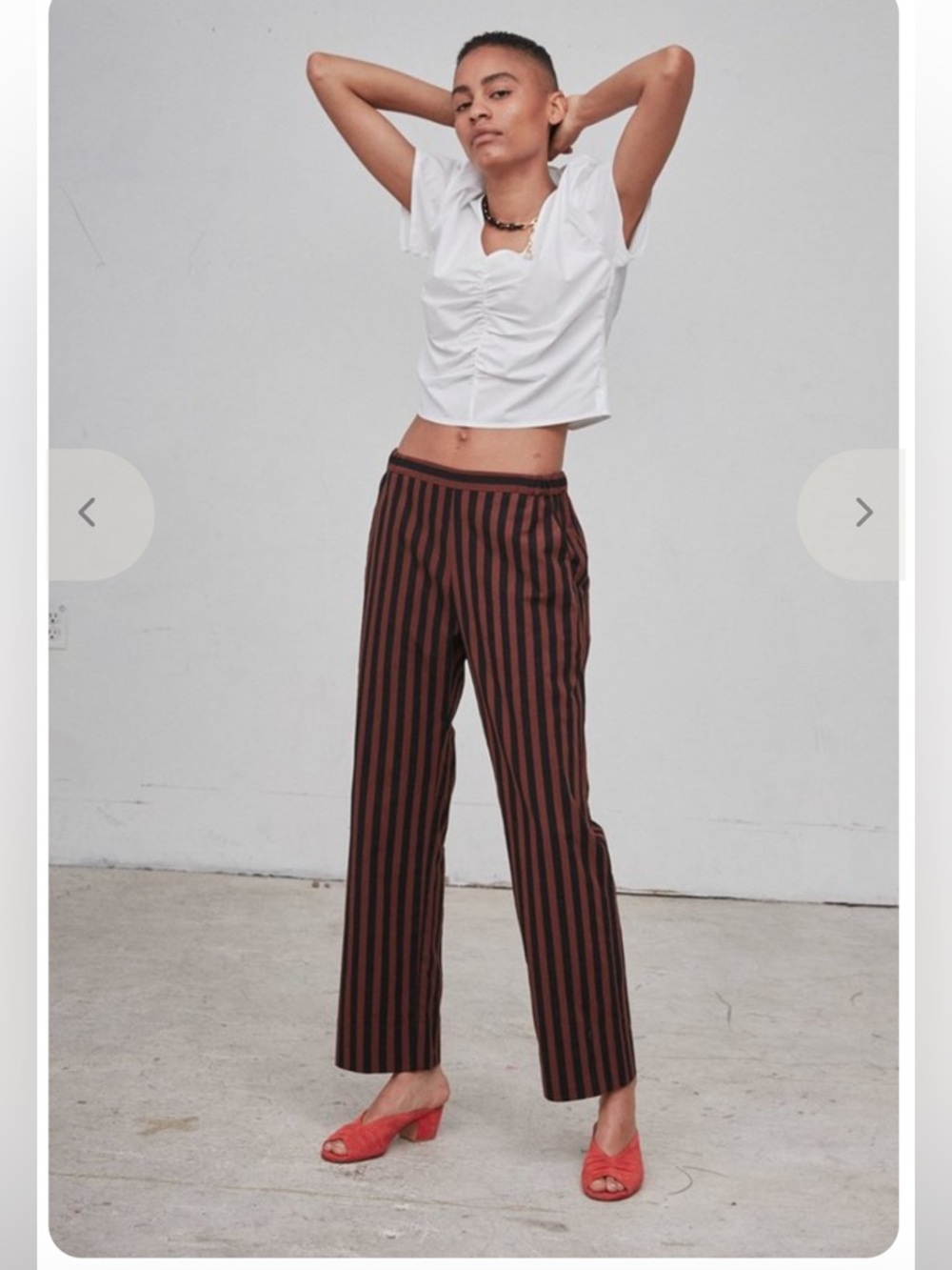 Rachel Comey Brown and Black Striped Wide-Leg Pants! Size Large!